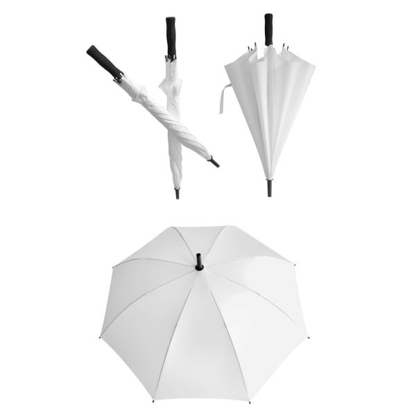 DIY Logo Promotional Sublimation Umbrella Blanks White Color Customized