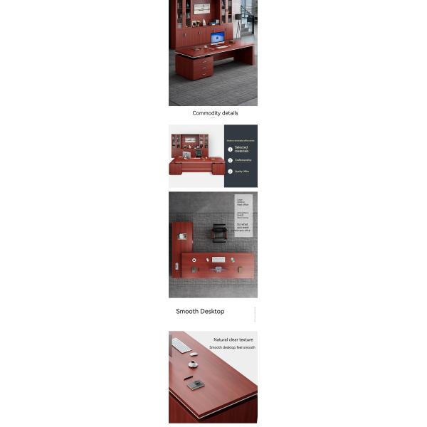 Большой современный офисный стол и стул Комбинация для офисной мебели президента менеджера