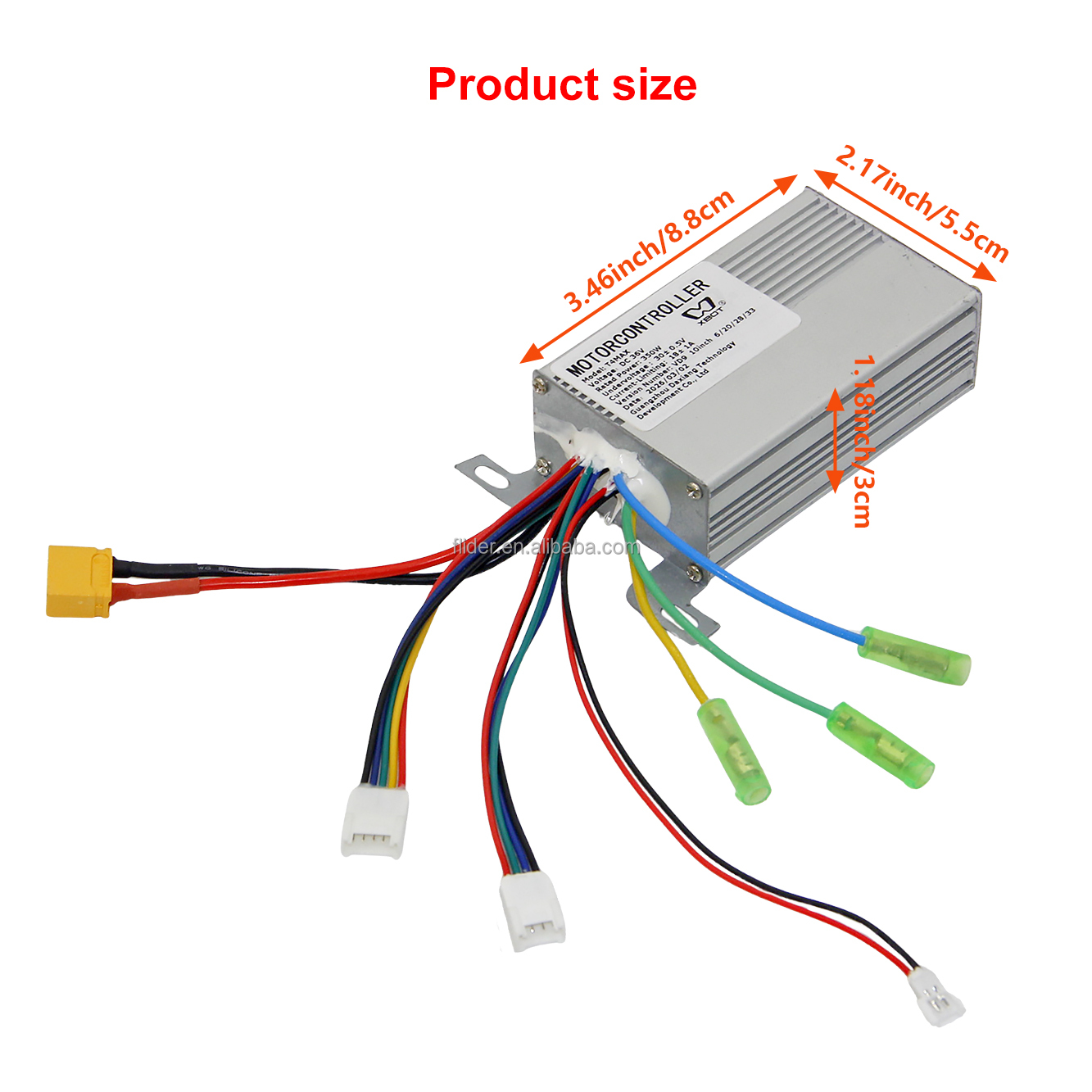 36V 1A Electric Scooter Controller with Aluminum Alloy Housing Motor Driver Board Replacement Part