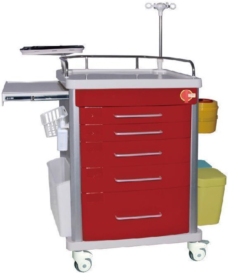 Medical trolley cart ABS emergency trolley Hospital Emergency cart Emergency Crash Cart Medical Trolley