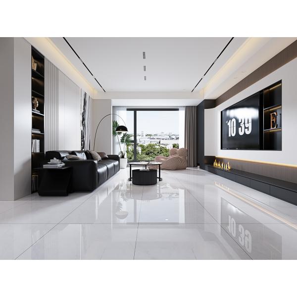 Carreaux de porcelaine émaillée polie gris clair 800x800mm en marbre de qualité AAA pour appartement, superbes