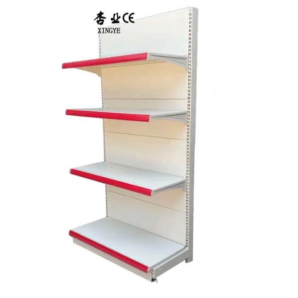 Factory Customized Color Size red market shelves single sided gondola shelf cargo van shelving