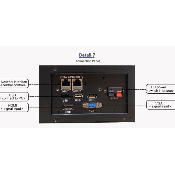 Brushed Aluminum Motorized Retractable Monitor For Video Conference Room