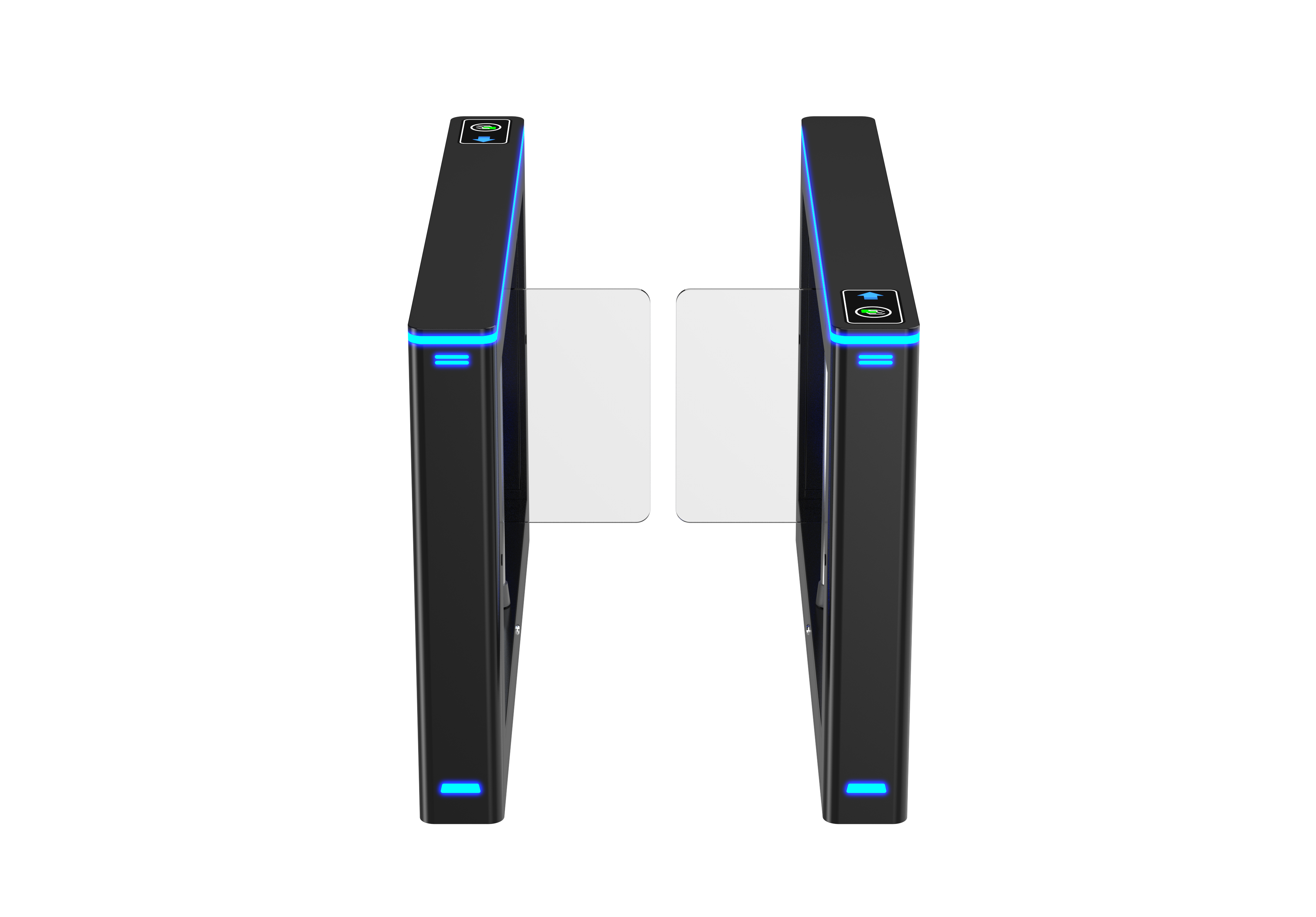 High-Speed Automatic Speed Turnstile Gates With RFID/QR Code Reader - 0.2s Fast Passage For Office/Stadium