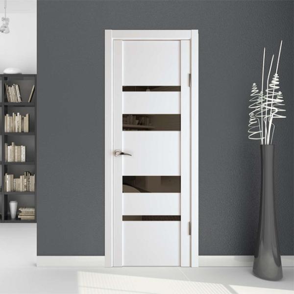 Sound Proof Solid Wood Doors Inswing / Outswing Opening Long Service Life