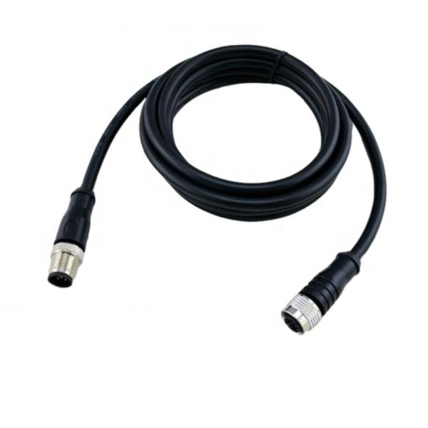собрания кабельной проводки прямого угла 5pin 8pin M12 разъем-розетка кругового мужская для камеры CCTV PCB automative