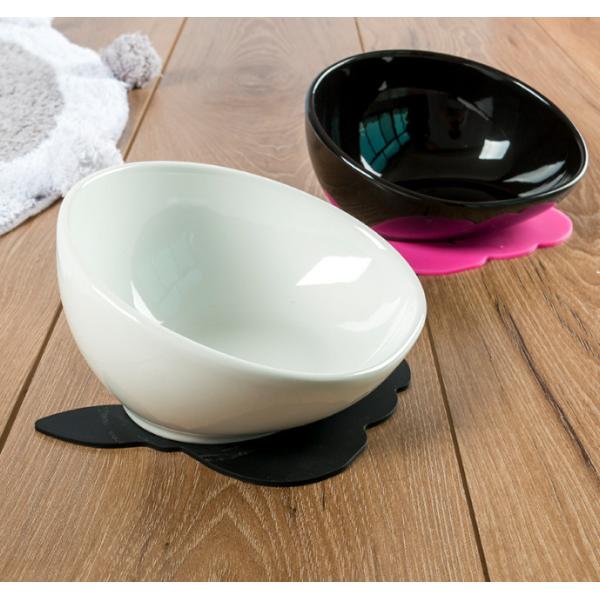 CeramicsTilted Single Food Feeding Bowl for French Bulldogs/Cats