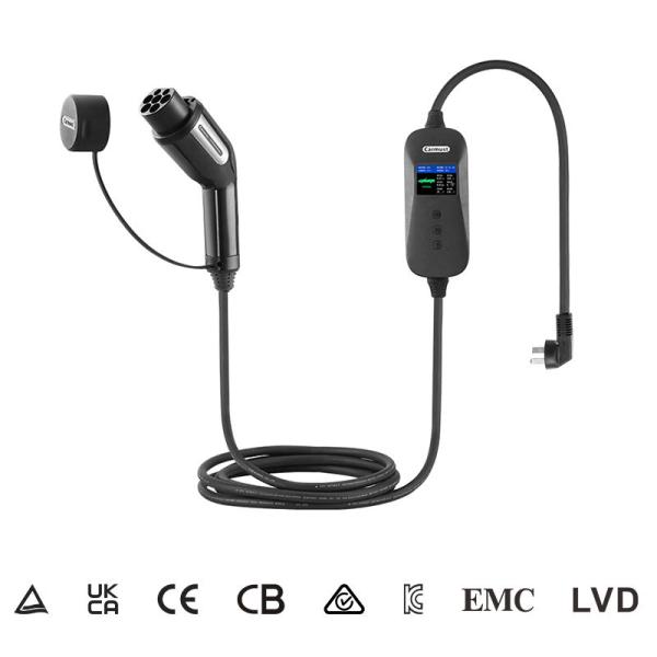 Cargador de vehículos eléctricos portátil batería de litio 3.5kw 7kw 12V 24V