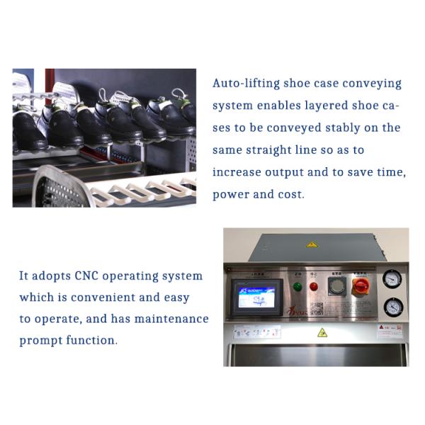 Máquina para enfriar zapatos con vacío de tipo canal 3370*1450*2380mm Máquina para hacer zapatos