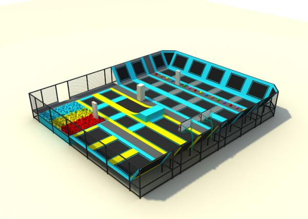 Standard Size Non Toxic Kids Trampoline Park For Kindergarten KP170118-A