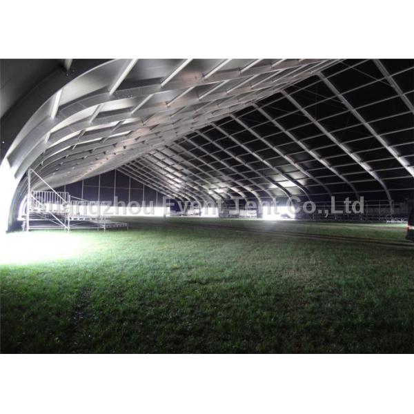 Big Size Outside Storage Tent White , Wedding Venues Marquee curved tent UV Resistant