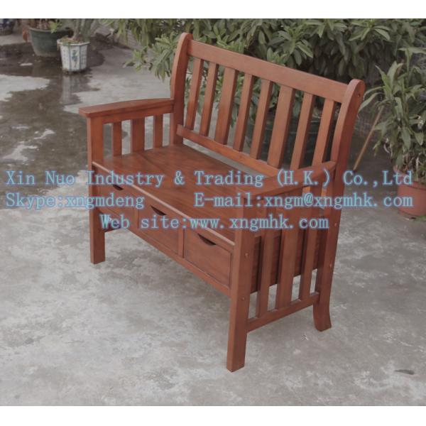 Wooden Raven Storage Bench、Wooden chair, wooden outdoor chairs, wooden double chair