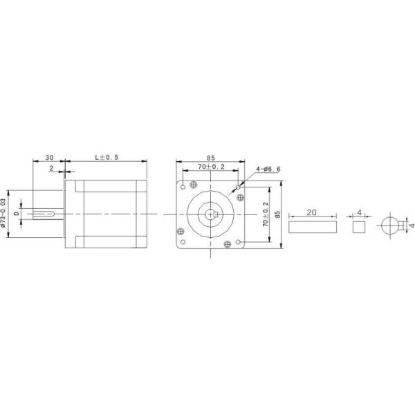 1.2° 86mm 3phase Hybrid Stepper Motor-NEMA34 J3913-H