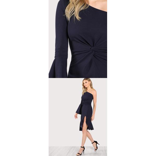 Летнее одноплечевое женское модное платье