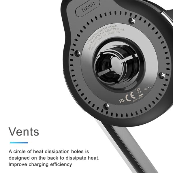 Infrared Sensor 8.0mm 1.5A 15W Car Phone Charger Holder