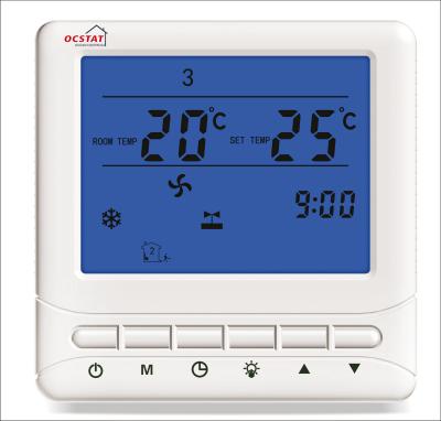 Não - termostato prendendo programável da ATAC, termostato programável do fio da bobina 2 do fã de Digitas