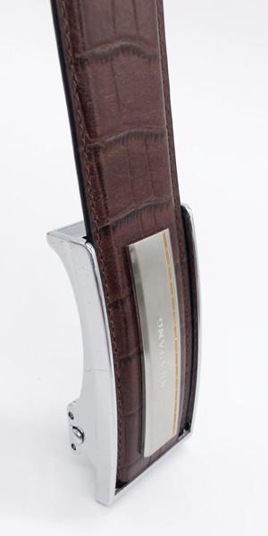 Business 120cm Men'S  Dress Leather Belt With Automatic Buckle