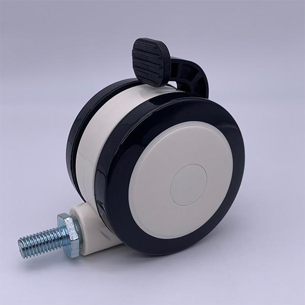 Medical PU Caster Wheels Universal Rotate Top Plate With Brake Castor