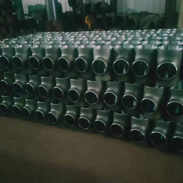 SCH20 Carbon Steel Tee Straight DN50 3 4 Tee Fitting Bevel End