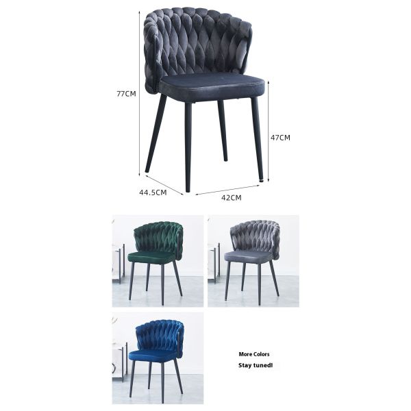 Creative Woven Upholstered Backrest Chair for Dining Leisure Hotels Banquets Reception Salons Bedrooms Events