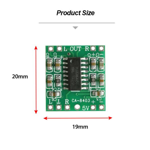 PAM8403 Amplifier Audio Module 2*3W Power 5V Standard Voltage Ultra-Small Class D Power Amplifier Board