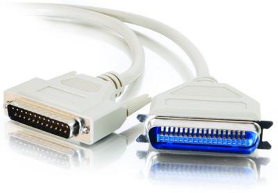 DB25 Male to Centronics 36 Male Parallel Printer Cable, Beige (6 Feet/1.82 Meters)