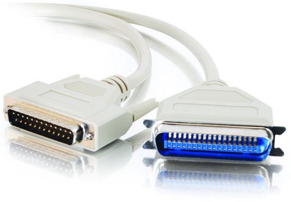 DB25 Male to Centronics 36 Male Parallel Printer Cable, Beige (6 Feet/1.82 Meters)