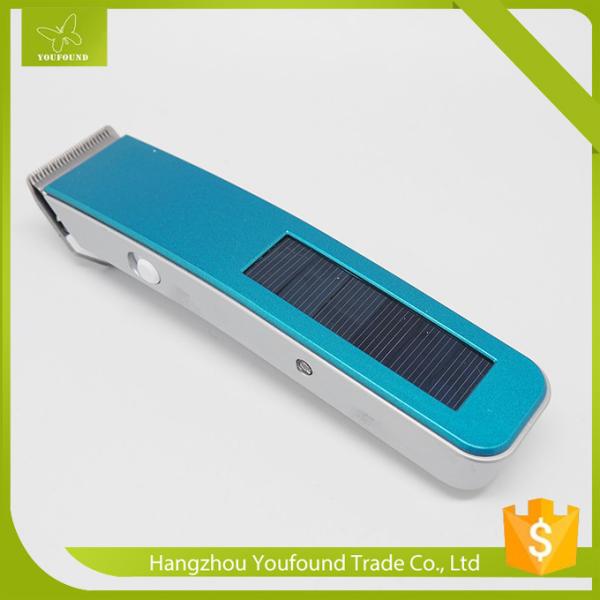 GM-759 Electric Rechargeable Hair Clipper with Solar Panel 600mAh Hair Trimmer