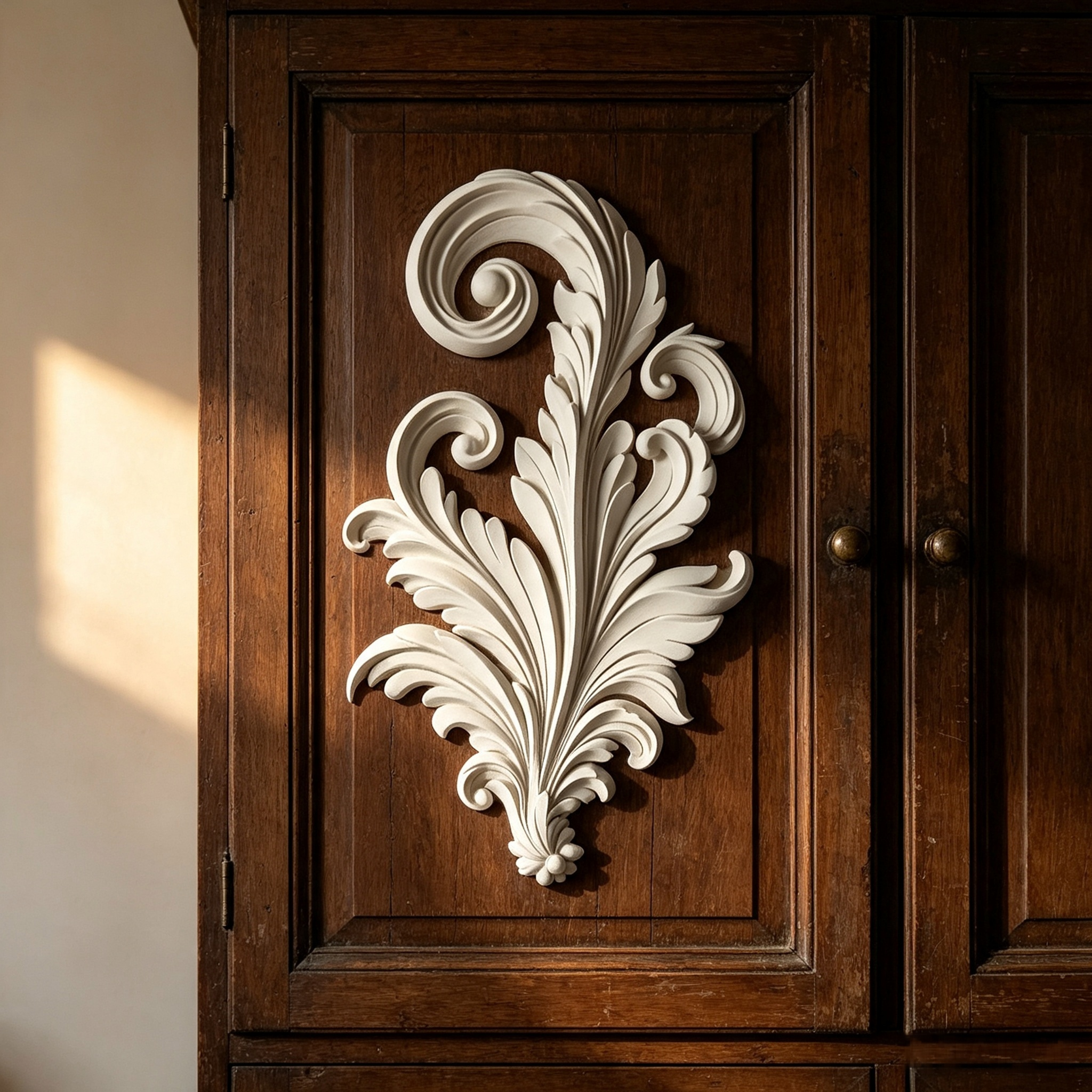 Baroque Acanthus Leaf Sculpture Decorative Furniture 3d Sculpting For 3d Printing