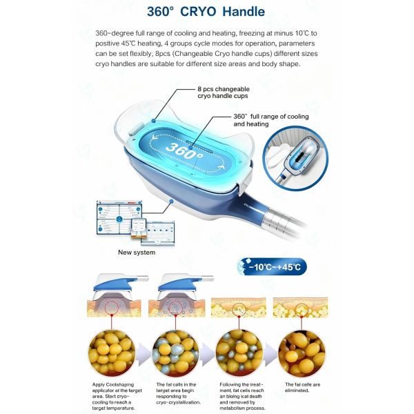 360°Cryolipolysis Slimming Machine , Fat Freezer Cryolipolysis System