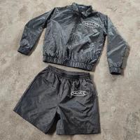 Camisettes de polo élastique sur mesure taille élastique 2 pièces ensemble Sweatsuits Nylon T-Shirt Polo Shorts Shorts Tracksuits pour hommes