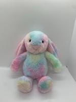 A Laço-tintura Bunny Rabbit Cute Plush Toys que grava e que repete a fala para trás aprecia com outro