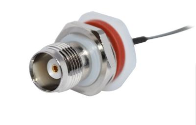 tipo reto coaxial conector de Jack do friso do anteparo TNC do ohm de 1.37mm micro 50 do RF