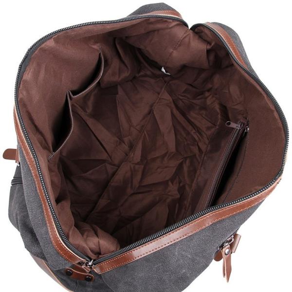 Large Grey Canvas Mens Luggage Duffel Bags For Outdoor 21.5