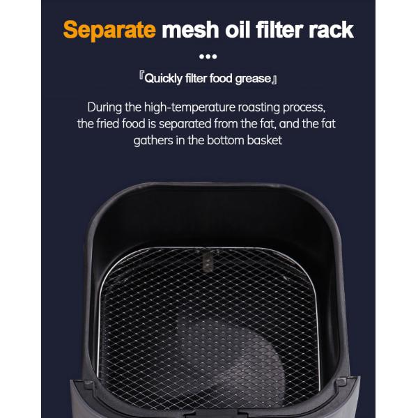 Electric 4.5L Smart Air Fryers 1400W 80 To 200 Degree