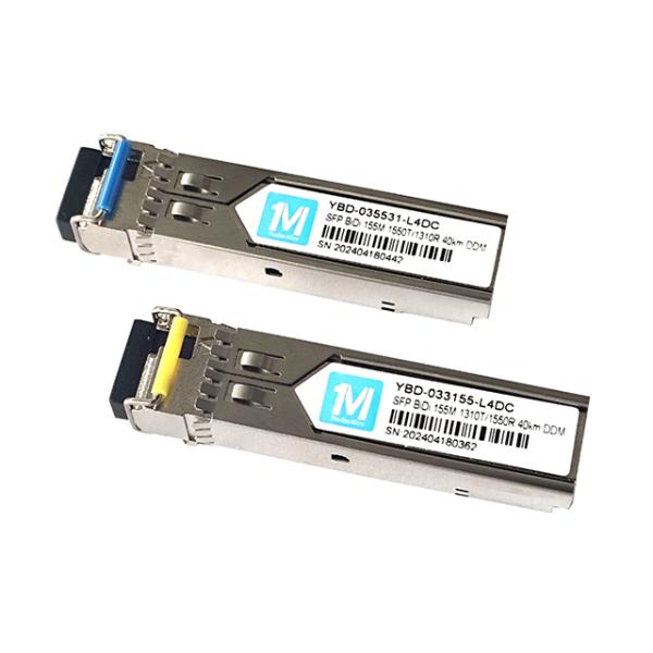 155M BIDI LC Interface 100km 1490nm/1550nm DDM WDM Simplex Optical Module Transceiver SFP Module Connectivity Solutions