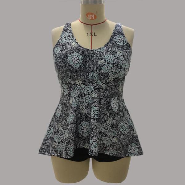 High Quality Plus Size Printed Swimwear Women Beachwear 2 Piece Swimsuit