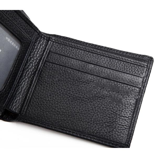 EN17 TNT Mens PU Leather Wallet Handmade Bifold 11.5x9.5cm