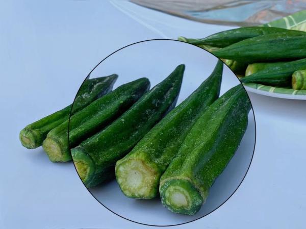Baixos vegetais do assado de Fried Okra Semi Soft Crispy do vácuo de sal
