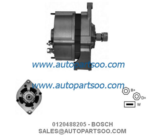 0123310011 0986040220 - BOSCH Alternator 12V 80A Alternadores