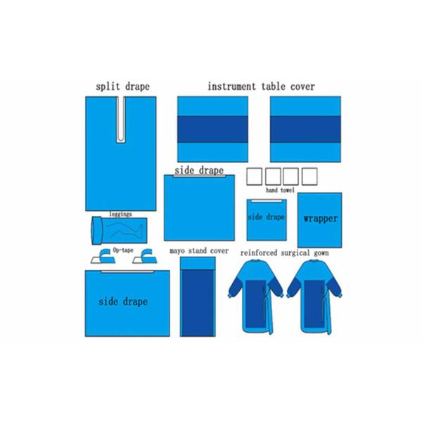 Medical Disposable Surgical Drape Kits Sterile Hip Pack SMMS