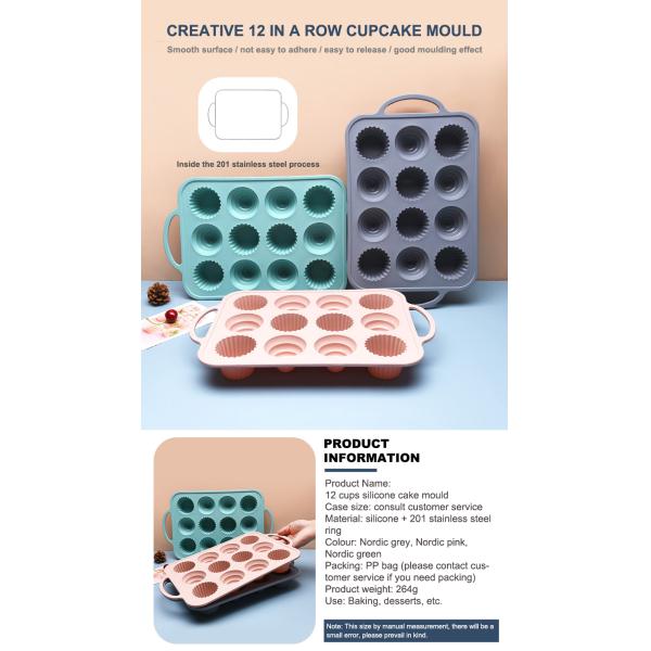 Easy Release Versatile 12 Cavity Silicone Cake Mould