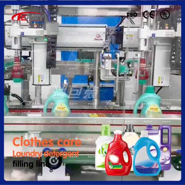 Servo Motor Driven Automatic Liquid Filling And Sealing Machine 0.6 TO 0.8Mpa