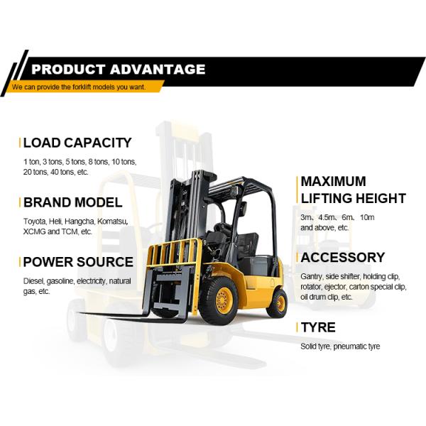 Used 3.8 Ton Forklift with Good Performance and 2540mm Height at Affordable