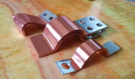 Flexible Busbar Parts High Current Copper Soft Connection Disconnector Polymer Welding Copper T2