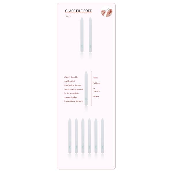 Point Drill Glass Crystal Nail File Silicone Cover Durable Customized Pink Color
