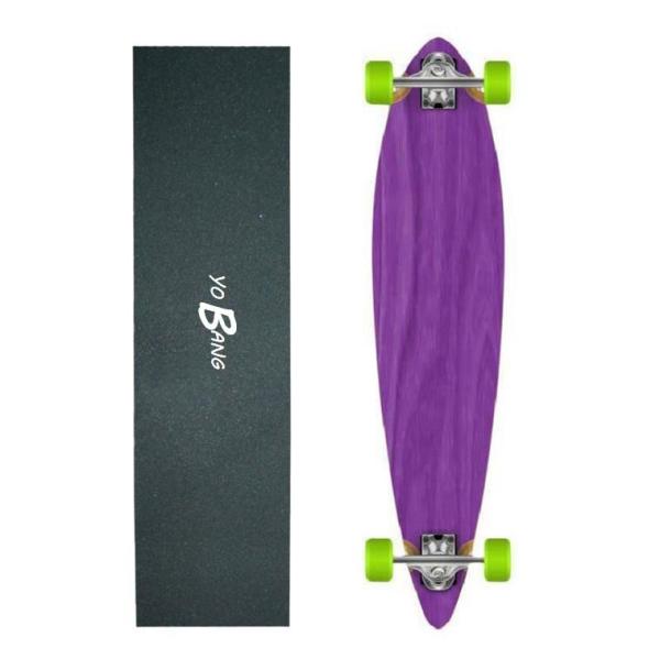 Longboard china supplier 40inch Cambered Pintail Longboard With 7inch UB Truck Green Wheels