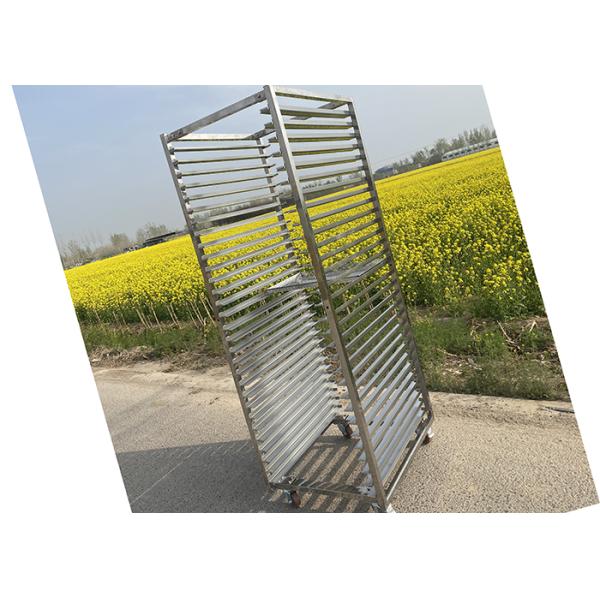 Heat Resistance 16 Layers 32 Pans Stainless Steel Rack Trolley For Bakery