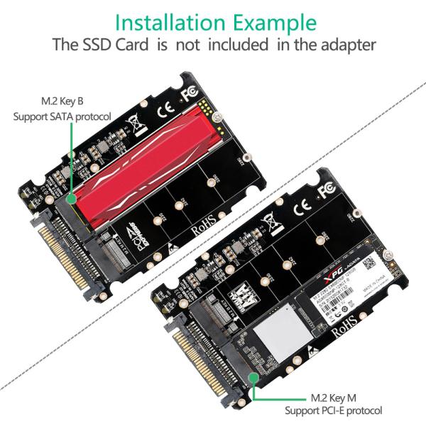 SSD M.2 к U.2 автобус U.2 SFF-8639 переходника M.2 NVMe SATA PCI e