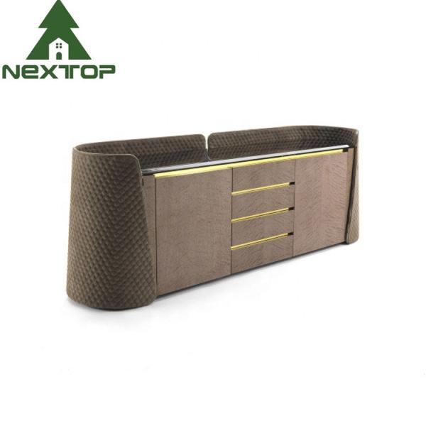 75 Inch TV Stand Set Modern Metal Luxury Room Furniture Marble Top Storage Cabinet